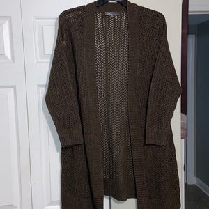 Keywhole knit brown cardigan